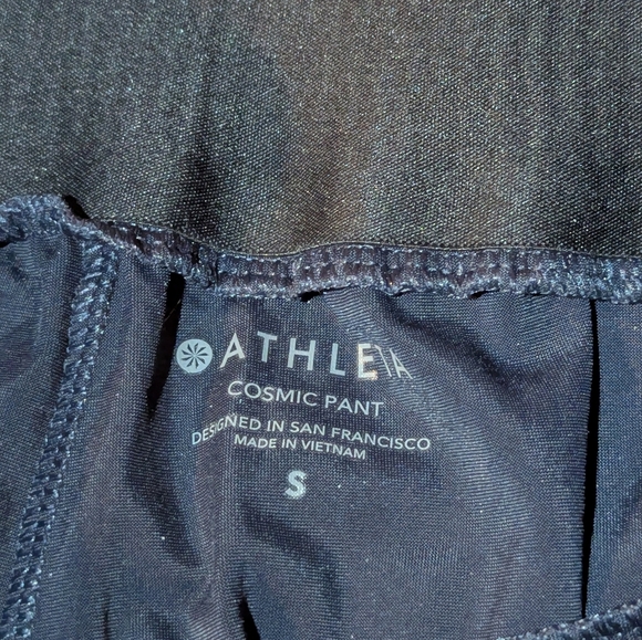 Athleta Cosmic Wide Leg Pants size Small Navy Blue Stretch - Picture 9 of 9